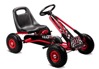 Gokart Czerwony A-15 Pompowane Koła LEAN CARS