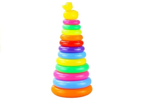 Piramidka z kółek Piramida 40cm Wysoka Układanka LEAN Toys
