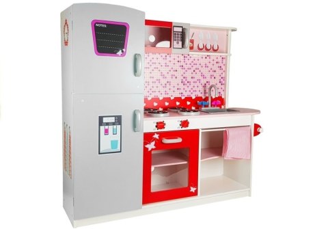 Kuchnia Drewniana Jola Lodówka Mikrofalówka Otwierane Elementy LEAN Toys