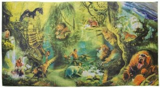 Mata Dywan Koc Na Podłogę Dżungla 108 cm x 58 cm LEAN Toys