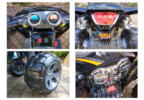 Quad na Akumulator Duże Koła Czarny LEAN CARS