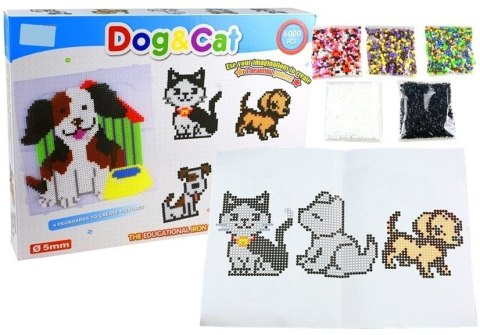 Zestaw Koralików do Tworzenia Mozaiki Pies i Kot 6000el LEAN Toys