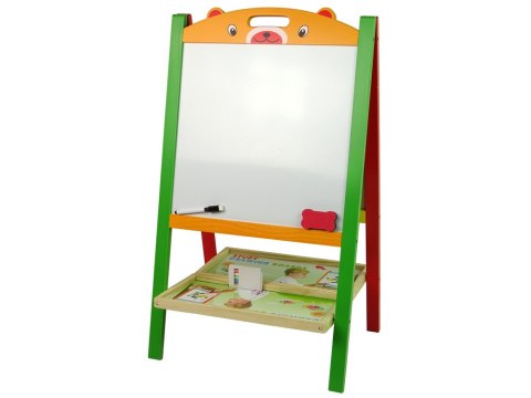 Drewniana Tablica 2w1 Magnesy Pisak Liczby Działania Słowa LEAN Toys