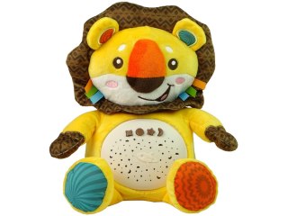 Słodki Pluszowy Lew Kolorowy Projektor Gwiazdki Melodia LEAN Toys