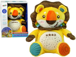 Słodki Pluszowy Lew Kolorowy Projektor Gwiazdki Melodia LEAN Toys