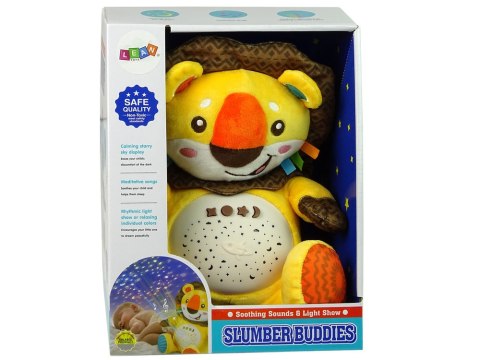 Słodki Pluszowy Lew Kolorowy Projektor Gwiazdki Melodia LEAN Toys