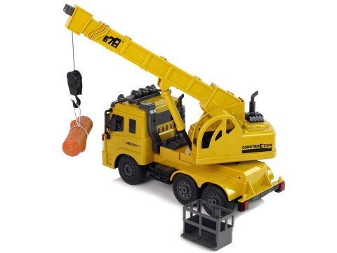 Zdalnie Sterowana Ciężarówka 1:20 Unoszony Dźwig Pilot 2,4G Dźwięk Światła LEAN Toys