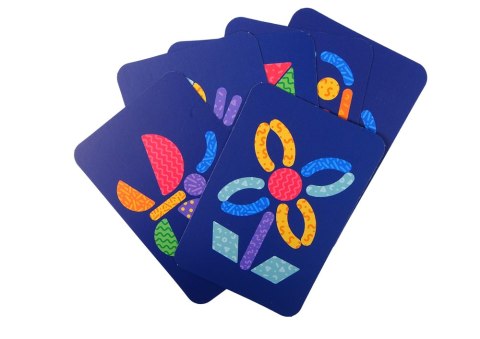 Magnetyczna Układanka Edukacyjna Kształty 84 Magnesy Karty LEAN Toys