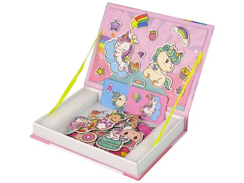 Magnetyczna Układanka Książka Jednorożce Puzzle Karty LEAN Toys