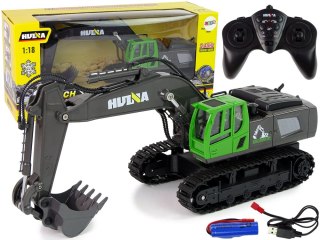 Koparka Gąsienicowa Pilot R/C Zdalnie Sterowana Metalowe Elementy HUINA