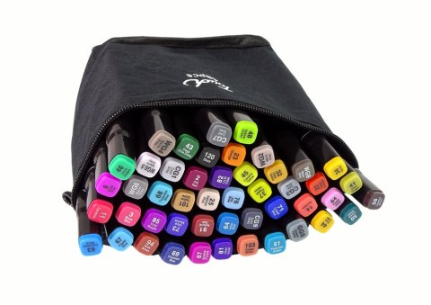 Zestaw Pisaków Markerów 48 Szt Touch Torba Markery Alkoholowe LEAN Toys