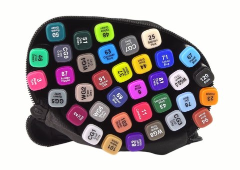 Zestaw Pisaków Markerów Touch PRO 36 SZT Torba Markery Alkoholowe LEAN