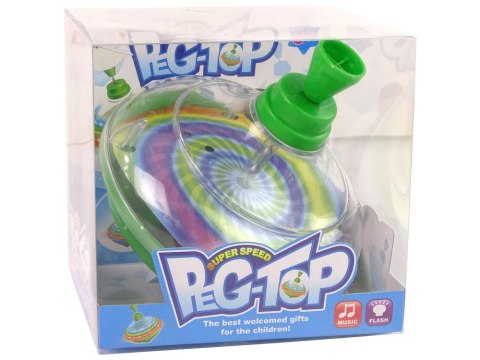 Bączek Do Kręcenia Zabawka Kolory Diody LED Muzyka LEAN Toys