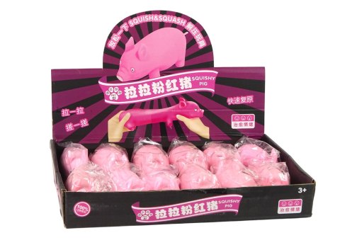 Elastyczna Różowa Świnka Gniotek Squishy Zabawka Sensoryczna LEAN TOYS