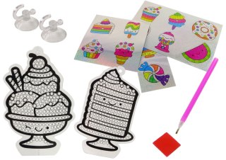 Haft Diamentowy Zestaw Kreatywny Naklejki Wyklejanie Diamentów Słodycze LEAN Toys