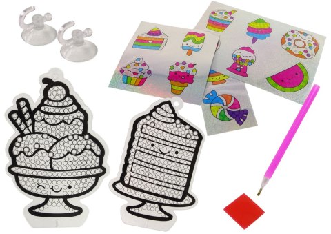 Haft Diamentowy Zestaw Kreatywny Naklejki Wyklejanie Diamentów Słodycze LEAN Toys