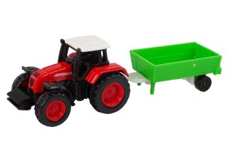 Zestaw Farma Traktor Przyczepa Krowa 1:64 LEAN Toys