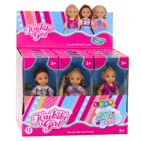 Mini Laleczka Kaibibi Długie Włosy Kolorowa Sukienka 12 cm Mix LEAN TOYS