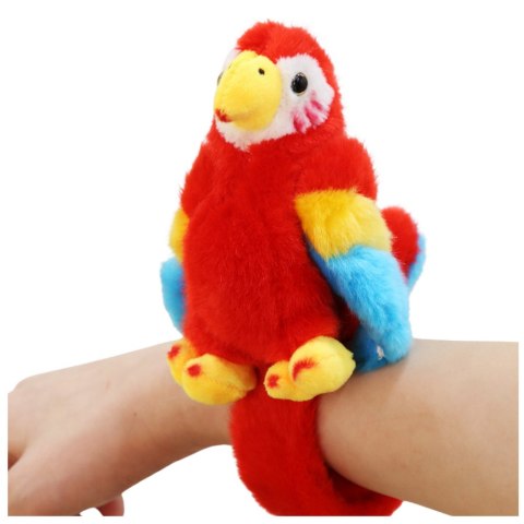 Pluszowa Maskotka Papuga Opaska Bransoletka Na Rękę Czerwona LEAN Toys