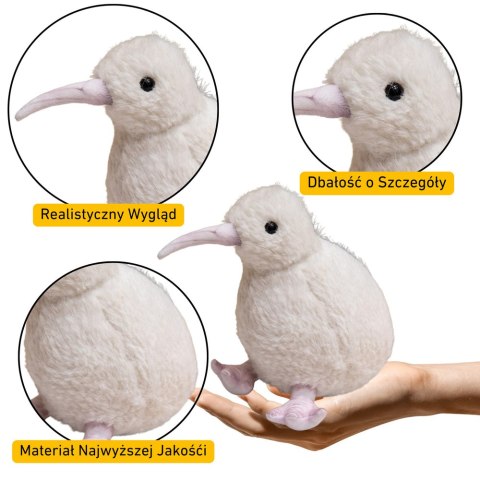 Pluszowy Ptak Kiwi Pluszak Maskotka Przytulanka Biały 21cm LEAN Toys