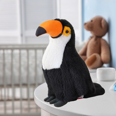 Pluszowy Ptak Tukan Pluszak Maskotka Przytulanka Biały 30cm LEAN Toys