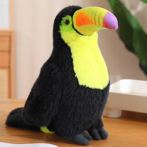 Pluszowy Ptak Tukan Pluszak Maskotka Przytulanka Żółty 20cm LEAN Toys