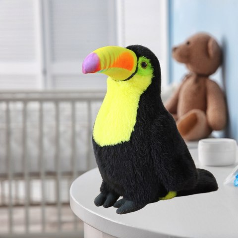 Pluszowy Ptak Tukan Pluszak Maskotka Przytulanka Żółty 20cm LEAN Toys