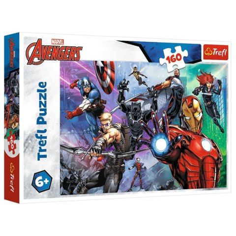 Puzzle Marvel 160 el. Zawsze gotowi bohaterowie Trefl 15424 Trefl Puzzle