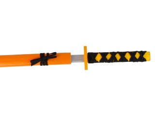 Drewniany Miecz Pomarańczowy Rekwizyt Dla Rycerza 73 cm LEAN TOYS