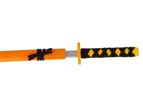 Drewniany Miecz Pomarańczowy Rekwizyt Dla Rycerza 73 cm LEAN TOYS