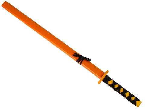 Drewniany Miecz Pomarańczowy Rekwizyt Dla Rycerza 73 cm LEAN TOYS