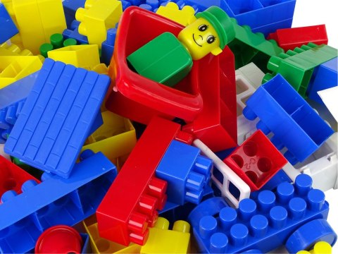 Kolorowe Klocki Konstrukcyjne K2 Duże 130 Elementów HEMAR