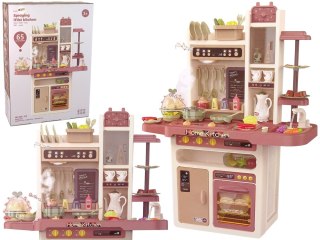 Kuchnia Dla Dzieci Woda Para Wodna Dźwięk Światła Akcesoria 65 Elementów LEAN Toys