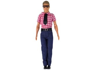 Lalka Dla Dzieci Mężczyzna Kevin Elegancki Strój Koszula Czerwona LEAN Toys