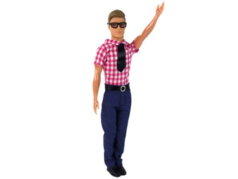 Lalka Dla Dzieci Mężczyzna Kevin Elegancki Strój Koszula Czerwona LEAN Toys