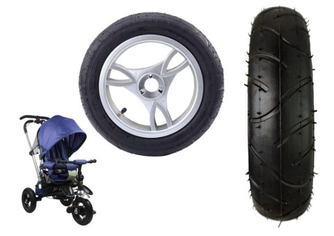 Plastikowe koło z gumową oponą (pompowane) PRO 700 przednie LEAN CARS