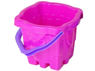 Wiaderko "Zamek" do piasku Różowe LEAN TOYS