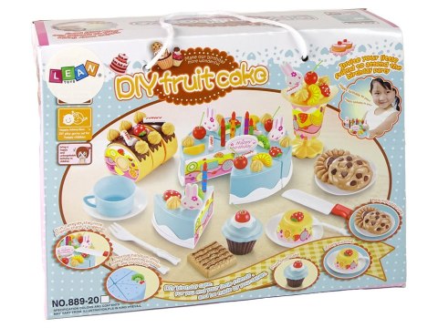 Zestaw Słodkości Tort Ciastka Na Rzepy Dekoracje DIY LEAN Toys