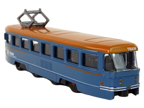 Pociąg Napęd Frykcyjny Dźwięki Metalowy Niebieski LEAN Toys