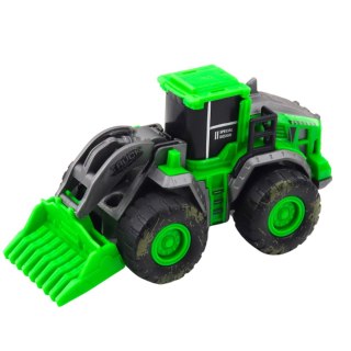 Pojazd Budowlany Koparka Ładowarka Spychacz Zielony Napęd Mix LEAN TOYS