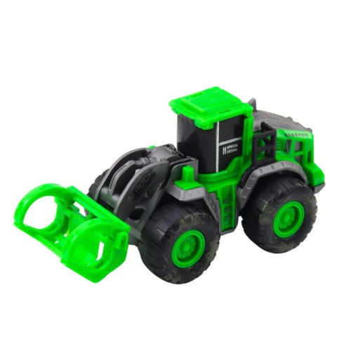 Pojazd Budowlany Koparka Ładowarka Spychacz Zielony Napęd Mix LEAN TOYS