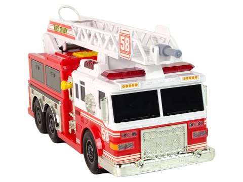 Woź Strażacki Straż Pożarna Dźwięki Światła Czerwona LEAN Toys