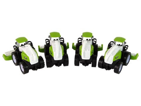 Zestaw Pojazdów Farmerskich Zielone Traktory 4 Ele LEAN Toys