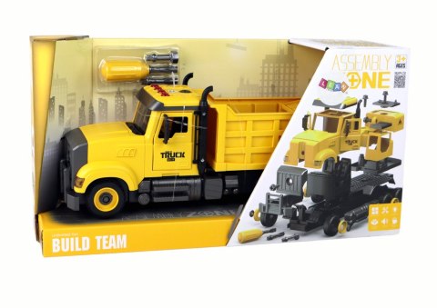 Auto Ciężarówka Do Składania Dźwięki Żółta LEAN Toys