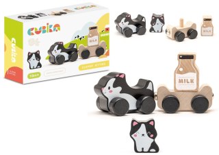 Drewniana Zabawka Mądre Kotki Mleko 15450 LEAN Toys