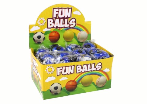 Piłka Nożna PU Na Gumce Jojo Do Odbijania 6 cm Niebieska LEAN TOYS