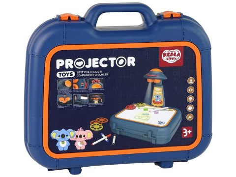 Tablica Projektor W Walizce Niebieski Obrazki LEAN Toys