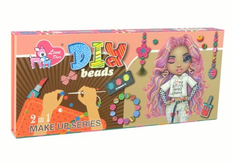 Zestaw Do Robienia Makijażu Biżuterii DIY 2w1 100 El. LEAN Toys