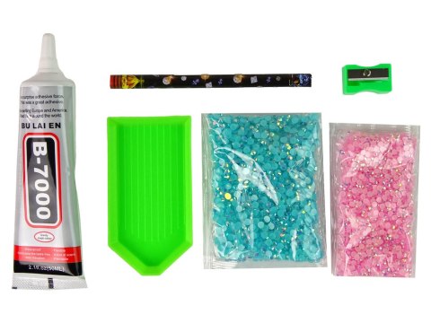 Zestaw Jednorożec DIY Diamenty Kryształki Błękitny LEAN Toys