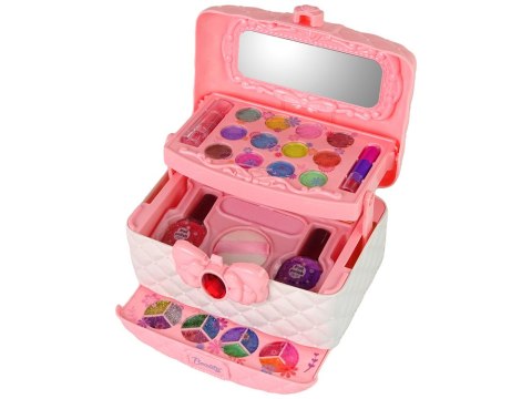 Zestaw Piękności w Kuferku Cienie Lakiery Różowy Biały LEAN Toys